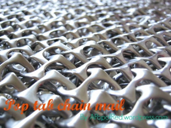 Pop tab chain mail - A Pop of Red