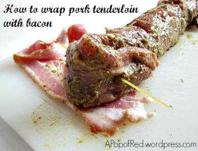 How to wrap tenderloin with bacon
